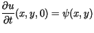 $\displaystyle \frac{\partial u}{\partial t}(x,y,0)=\psi(x,y)$