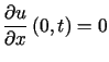 $\displaystyle \frac{\partial u}{\partial x}\left( 0,t\right) =0$